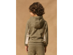 Gilet à capuche Kaki et Blanc