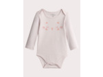 Lot de 2 body manches longues à motif animalier pour bébé fille
