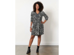 Robe courte imprimé léopard NOIR