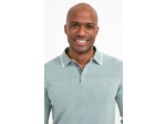 Pull col polo uni Tilleul
