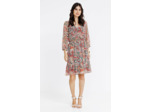 Robe imprimée smockée à la taille