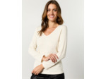 T-Shirt manches longues uni ECRU Femme