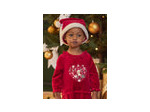 Combinaison en velours rouge + bonnet pour bébé fille