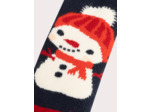 Chaussettes antidérapantes motif bonhomme de neige pour bébé garçon
