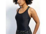 Maillot de bain 1 pièce short loose Aquafitness femme Sofi Lica noir kaki