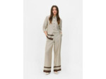 Pantalon large à motif géométrique