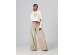 Jean maxi wide leg taille basse beige kaki