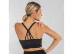 Brassière danse moderne, fines bretelles et coques amovibles - Femme - Noir