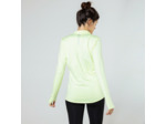 Veste chaude manches longues de running Femme - KIPRUN Run 100 Warm Jaune pastel