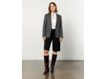 Bermuda court droit uni NOIR Femme