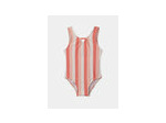 Maillot de bain une pièce pour filles à rayures tricolores