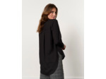 Chemisier manches longues uni NOIR Femme