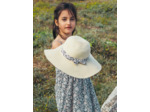Chapeau en paille avec noeud