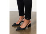 Pantalon 7/8 slim uni NOIR Femme