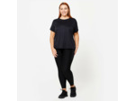 T-shirt manches courtes fitness cardio Plus Size femme Noir