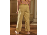 Pantalon jaune brodé