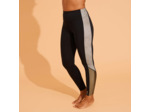 BAS DE MAILLOT DE BAIN LEGGING AQUAGYM-AQUABIKE FEMME NOIR IMPRIME KAKI