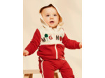 Haut de jogging rouge et vanille à capuche Mignon