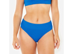 Bas de maillot culotte haute texturé surf Femme - Nora bleu