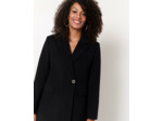 Manteau long uni NOIR Femme