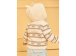 Gilet à capuche jacquard animaux