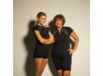 T shirt manches courtes aquagym-aquabike ou longe-côte femme Lica noir kaki
