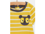 T-shirt rayé à animation chien pour bébé garçon
