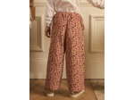 Pantalon fleuri en velours