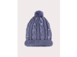 Bonnet violet à sequins pour fille