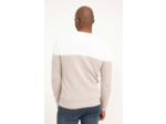 Pull col rond rayé Big