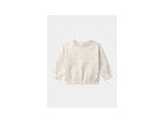 Ensemble bébé fille comprenant un sweat-shirt écru, un legging vert et un bandeau.