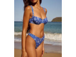 Maillot de bain tanga imprimé paisley et coquillages