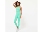 Legging de fitness taille haute femme, vert
