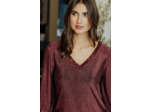 T-Shirt Fêtes Col V Seequins