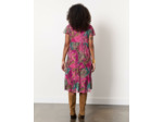 Robe midi imprimé à fleurs ROSE