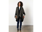 Cape imprimé léopard NOIR Femme