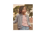 Gilet gris à col pour fille