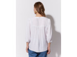 Blouse manches 3/4 unie BLANC Femme