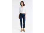 Pantacourt denim broderie lurex