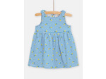 Robe rayée à imprimé citron pour bébé fille