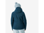 Veste de ski chaude et imperméable femme, 500 bleu pétrol