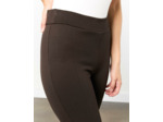 Legging 7/8 resserré uni MARRON Femme