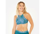 Haut de maillot surf brassière Femme - Andrea bleu et violet