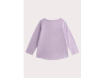 T-shirt violet animation loup avec broderies pour fille