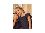 Combinaison bleu marine à volants pour filles