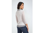 Tee-Shirt 2-En-1 Col Chemise Imprimée