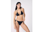 Bikini brésilien à nouer bas de maillot avec broderies