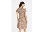 Robe cache-coeur avec ceinture rafia