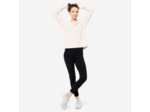 Tee-shirt en coton manches longues femme, rose clair
