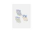 Lot de 3 paires de chaussettes coquillages et étoiles pour filles